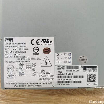 Wincor 1750194023 पावर सप्लाई CMD II 161w C4060 ATM स्पेयर पार्ट्स