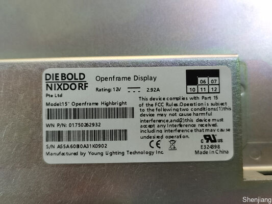 Wincor 1750242978 15 इंच एलसीडी हाई ब्राइट हाई लाइट 285 एचबी एलसीडी बॉक्स एटीएम स्पेयर पार्ट्स