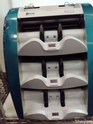 किसान बैंकनोट सॉर्टिंग मशीन मनी काउंटर डिटेक्टर ब्लू एलईडी डिस्प्ले स्मार्ट K3 S16E01-3659