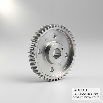 520869001 गिसेके+डेवरिएंट बीपीएस सी5 बैंकनोट सॉर्टर के लिए स्पेयर पार्ट टूथेड बेल्ट व्हील 20 दांत