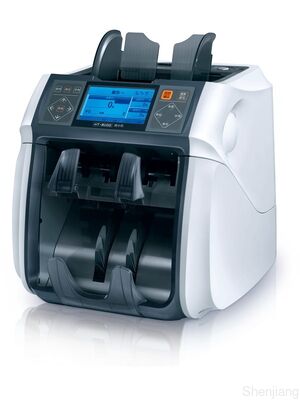नि: शुल्क रखरखाव स्मार्ट सीआईएस बैंकनोट सॉर्टर मशीन एसजे-9100 डबल पॉकेट